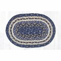 Capitol Importing Co Deep Blue Miniature Swatch Oval Rug, 10 x 15 in. 00-997